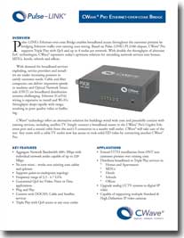 CWave Pro Ethernet-over-coax Product Brief